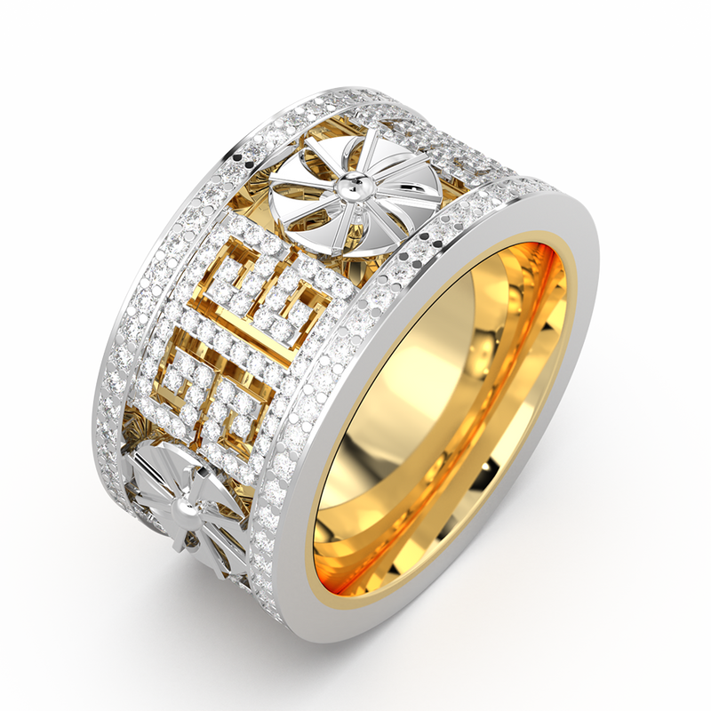 Mylos Ring with diamonds